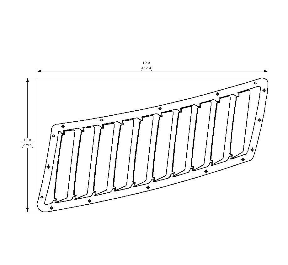 Verus - Hood Louver Kit (GT Hood Spec) - Ford Mustang S550 (2015-2017)