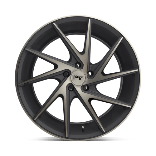 Niche M163 INVERT Matte Black Machined Ring 20x10.5 +45 5x114.3mm 72.6mm