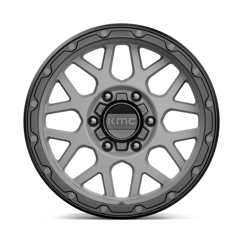 KMC KM535 GRENADE OFF-ROAD Matte Gray W/ Matte Black Lip 17x9 +18 6x135mm 87.1mm