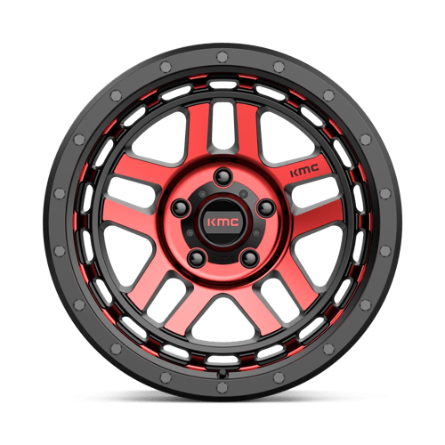 KMC KM540 RECON Gloss Black Mach W/ Red Tint 18x8.5 0 5x127mm 78.1mm
