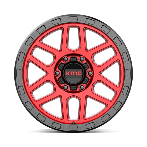 KMC KM544 MESA Candy Red W/ Black Lip 17x9 +18 6x114.3mm 66.1mm