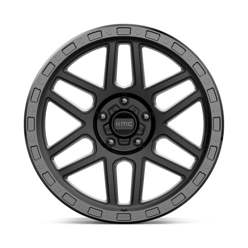 KMC KM544 MESA Satin Black W/ Gloss Black Lip 17x8.5 0 5x127mm 71.5mm