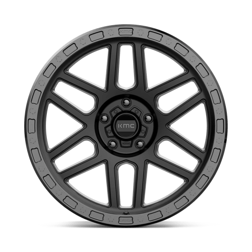 KMC KM544 MESA Satin Black W/ Gloss Black Lip 17x8.5 0 5x120mm 65.1mm