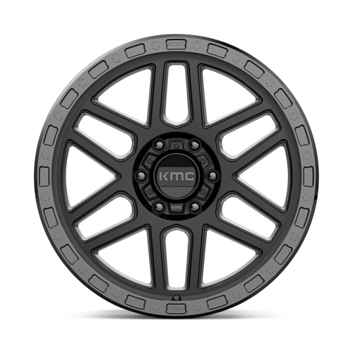 KMC KM544 MESA Satin Black W/ Gloss Black Lip 17x9 +18 6x139.7mm 106.1mm
