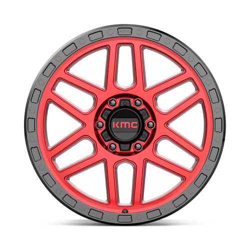 KMC KM544 MESA Candy Red W/ Black Lip 20x9 +18 6x139.7mm 106.1mm