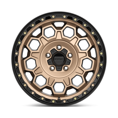 KMC KM545 TREK Matte Bronze W/ Black Lip 17x8 +20 6x139.7mm 106.1mm