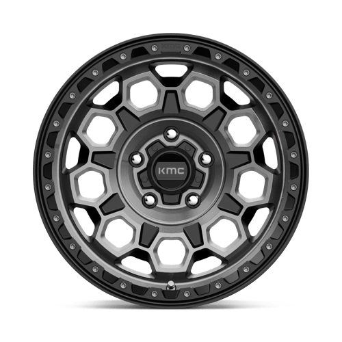 KMC KM545 TREK Satin Black W/ Gray Tint 17x9 +18 5x127mm 71.5mm