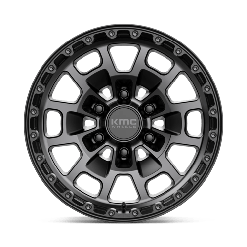 KMC KM718 SUMMIT Satin Black W/ Gray Tint 17x8.5 0 6x135mm 87.1mm