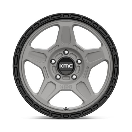 KMC KM721 ALPINE Satin Gray W/ Black Lip 16x7 +15 5x114.3mm 72.6mm