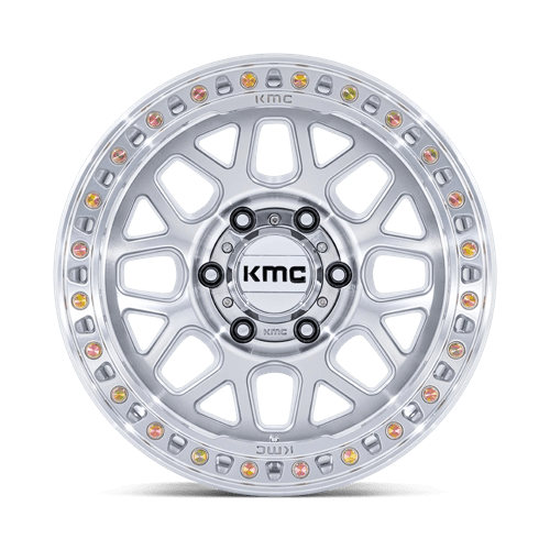 KMC KM549 GRS Gloss Silver W/ Machined Face 17x9 0 5x127mm 71.5mm