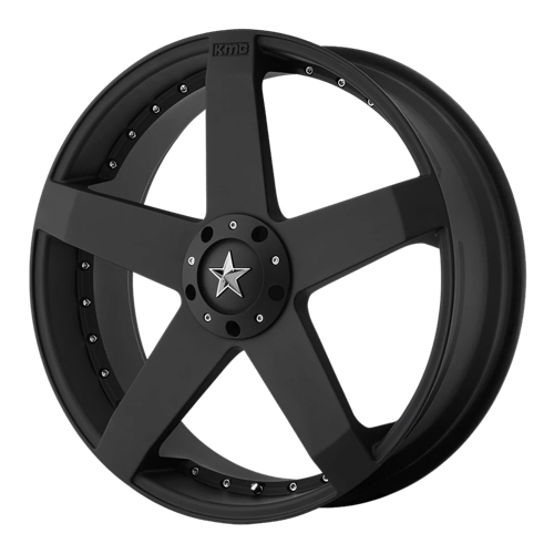 KMC KM775 ROCKSTAR CAR Matte Black 17x7.5 +42 Custom 72.6mm