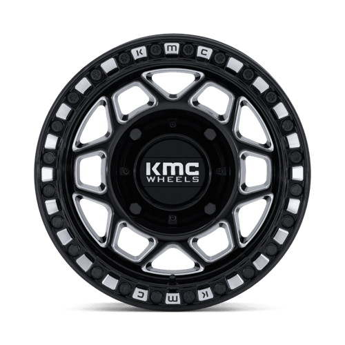 KMC KS241 TORX UTV BEADLOCK Gloss Black Milled 15x7 +38 4x137mm 96mm