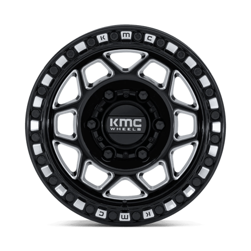 KMC KS241 TORX UTV BEADLOCK Gloss Black Milled 15x7 +38 6x139.7mm 100.3mm