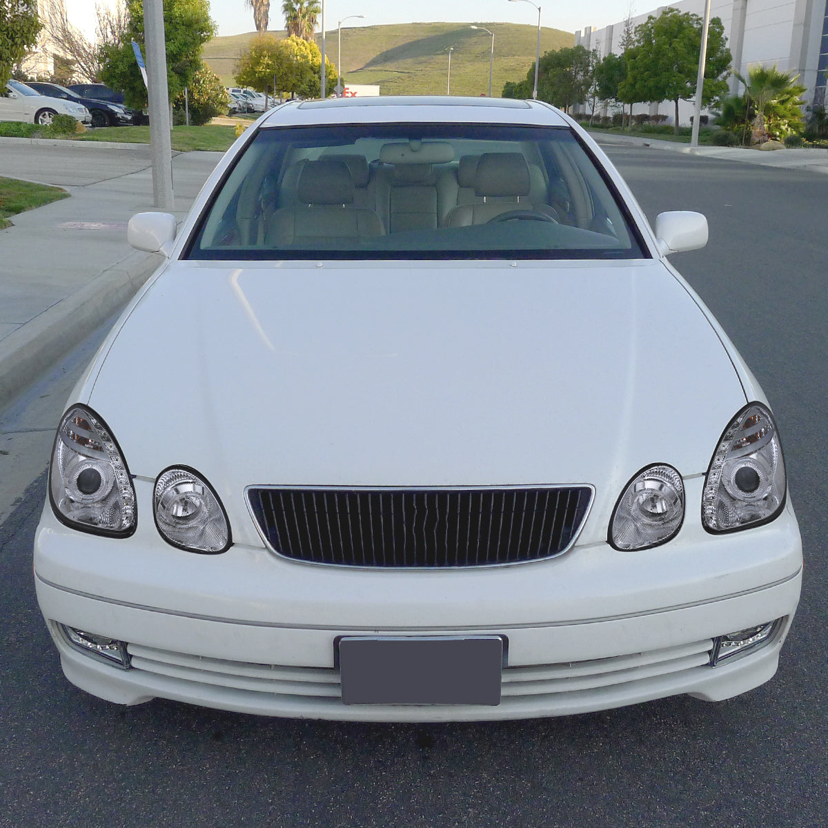 1998-2005 Lexus GS300/GS400/GS430 Halo Projector Headlights w/ SMD LED Light Strip (Chrome Housing/Clear Lens)