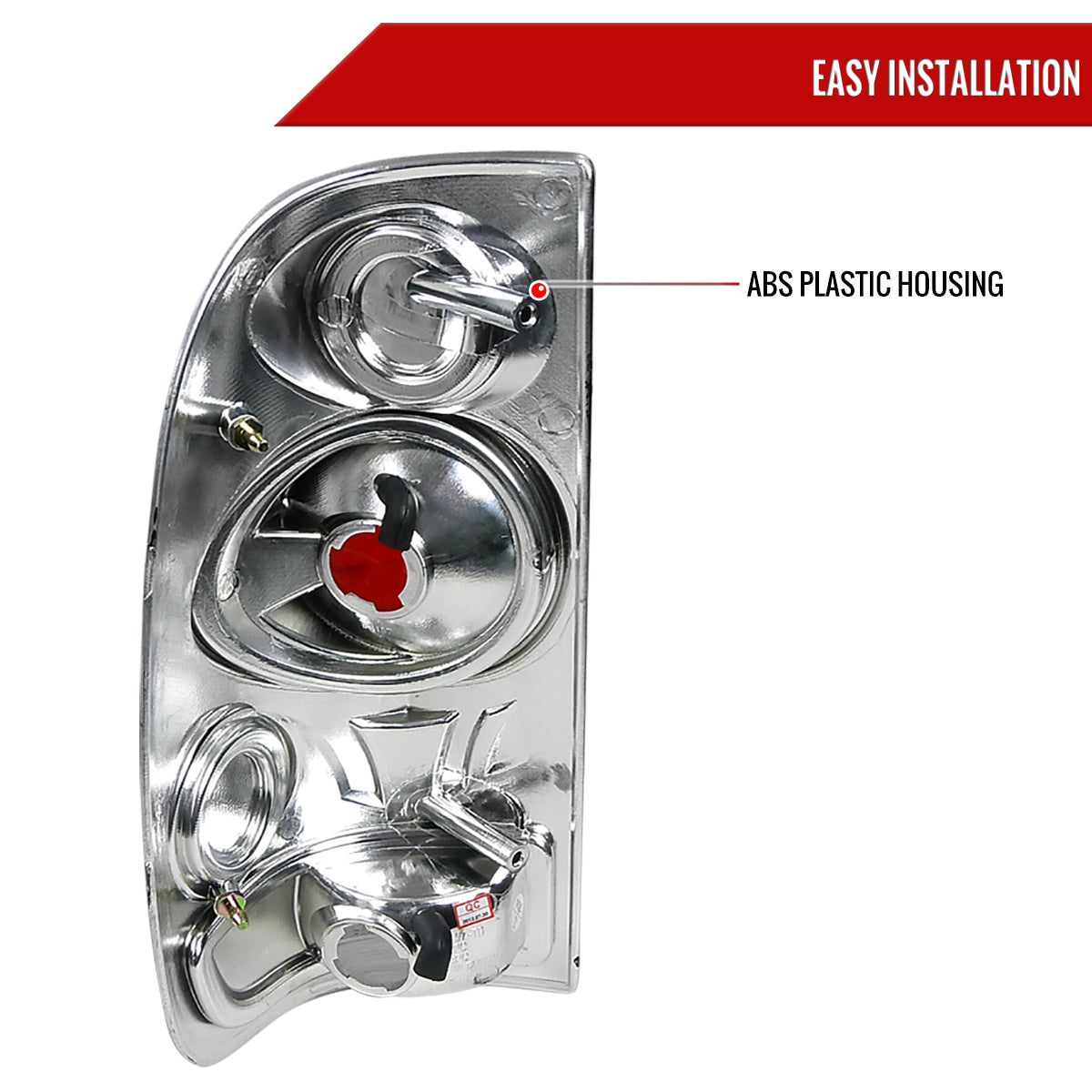 1997-2007 Ford F-150/F-250/F-350/F-450/F-550 Retro Style Tail Lights (Chrome Housing/Clear Lens)
