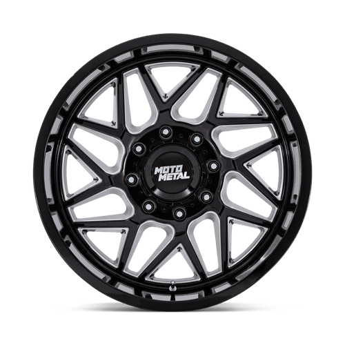 Moto Metal MO812 TURBINE Gloss Black Milled 20x10 -18 8x180mm 124.2mm