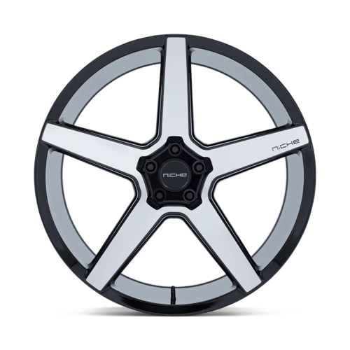 Niche NC283 MODENA Gloss Black W/ Machined Face 22x9 +35 5x114.3mm 72.6mm