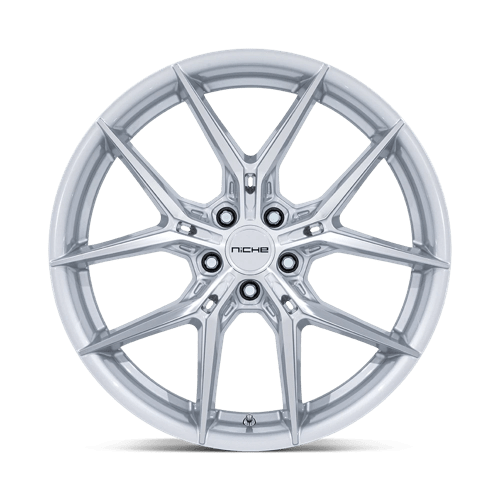 Niche NC279 PRODIGY 5 Silver W/ Machined Face 24x10 +20 5x130mm 84.1mm