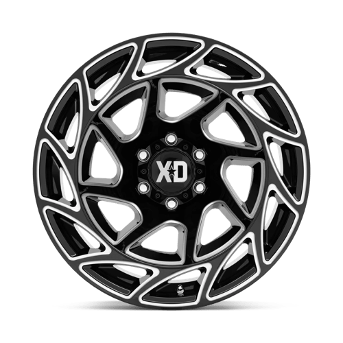XD Series XD860 ONSLAUGHT Gloss Black Milled 20x12 -44 6x135mm 87.1mm