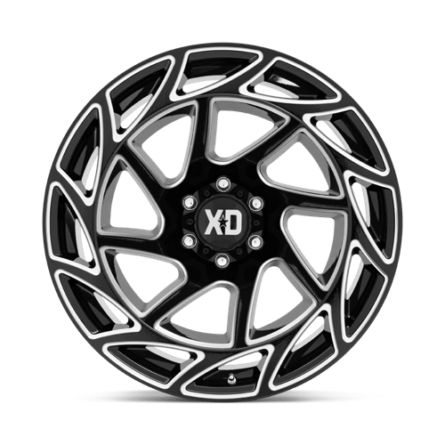 XD Series XD860 ONSLAUGHT Gloss Black Milled 22x12 -44 6x139.7mm 106.1mm