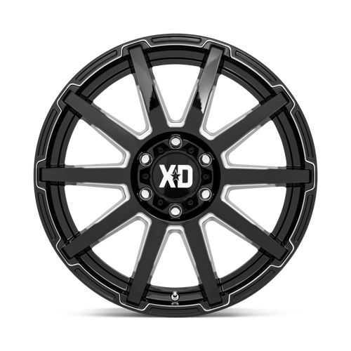XD Series XD847 OUTBREAK Gloss Black Milled 20x10 +12 6x139.7mm 106.1mm