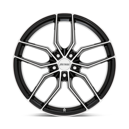 Petrol P5C Gloss Black W/ Mach Cut Face 20x8.5 +40 5x114.3mm 76.1mm