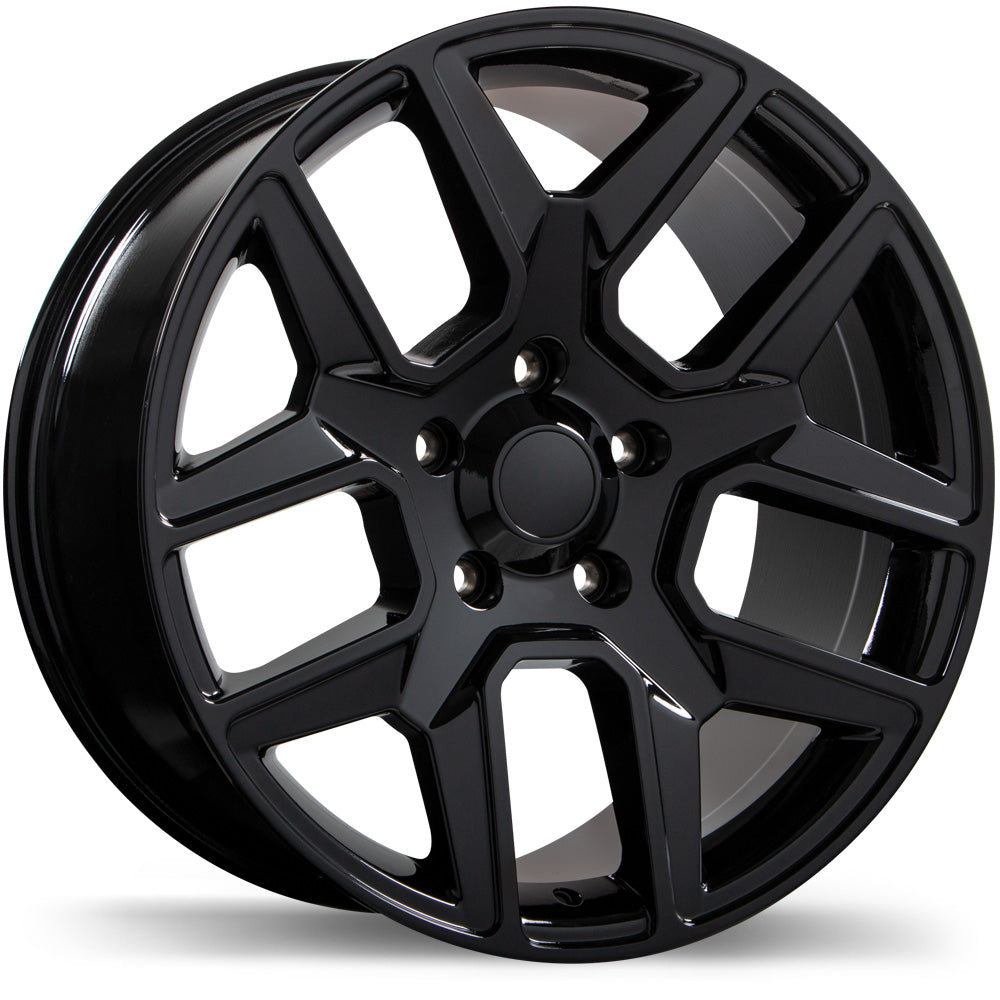 Replika R220 Gloss Black 20x9 +18 5x139.7mm 77.8mm