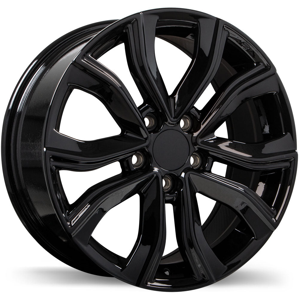 Replika R256 Gloss Black 17x7.5 +45 5x114.3mm 64.1mm