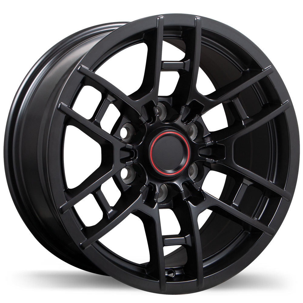 Replika R258 Satin Black 17x8 +5 6x139.7mm 106.1mm
