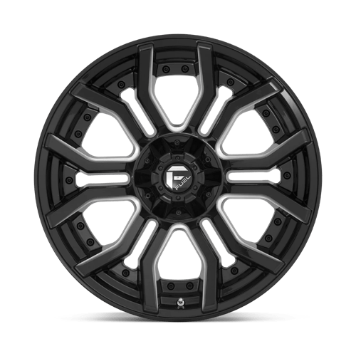 Fuel Offroad D711 RAGE Gloss Black Milled 20x10 -18 6x135|6x139.7mm 106.1mm
