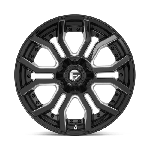 Fuel Offroad D711 RAGE Gloss Black Milled 20x9 +1 5x127|5x139.7mm 87.1mm