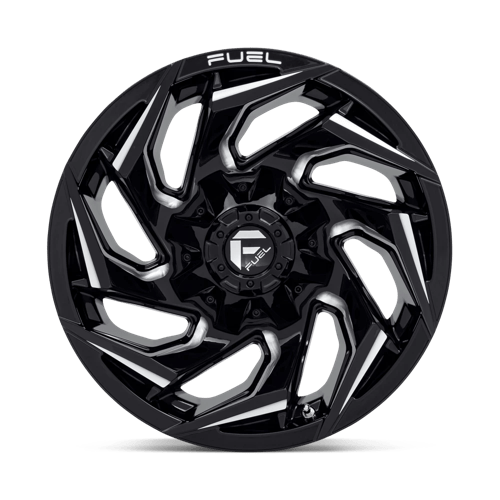 Fuel Offroad D753 REACTION Gloss Black Milled 17x9 -12 5x139.7|5x150mm 110.1mm