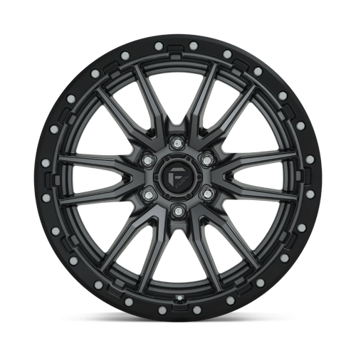 Fuel Offroad D680 REBEL Matte Gunmetal Black Bead Ring 20x10 -18 6x139.7mm 106.1mm