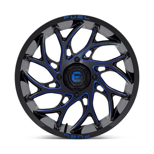 Fuel Offroad D778 RUNNER UTV Gloss Black Milled Candy Blue 20x7 +13 4x137mm 110.1mm