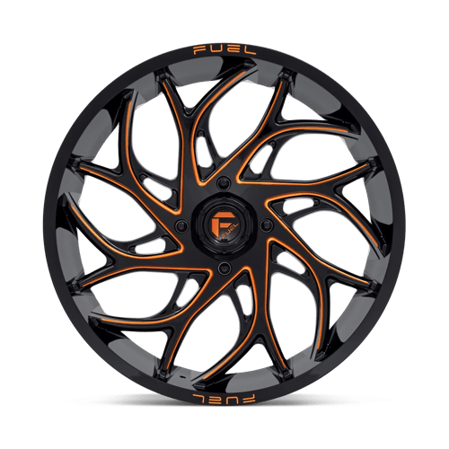 Fuel Offroad D780 RUNNER UTV Gloss Black Milled Orange 24x7 +13 4x156mm 132mm