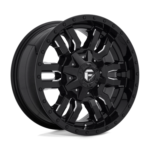 Fuel Offroad D595 SLEDGE Gloss Black Milled 18x9 +20 8x165.1mm 125.1mm