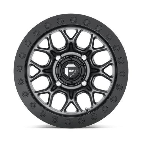 Fuel Offroad D919 TECH UTV BEADLOCK Matte Gunmetal Black Bead Ring 15x10 0 4x137mm 110.1mm