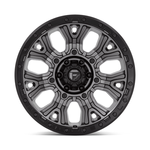 Fuel Offroad D825 TRACTION Matte Gunmetal W/ Black Ring 20x10 -18 6x139.7mm 106.1mm