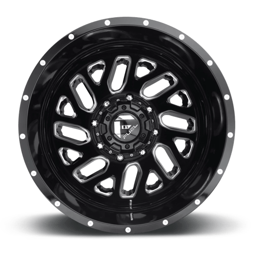 Fuel Offroad D581 TRITON Gloss Black Milled 22x8.25 -221 8x210mm 154.3mm