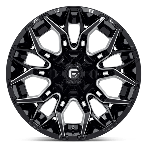 Fuel Offroad D769 TWITCH Glossy Black Milled 22x12 -44 8x180mm 124.2mm