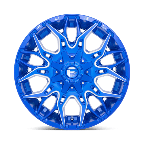 Fuel Offroad D770 TWITCH Anodized Blue Milled 22x12 -44 6x135|6x139.7mm 106.1mm