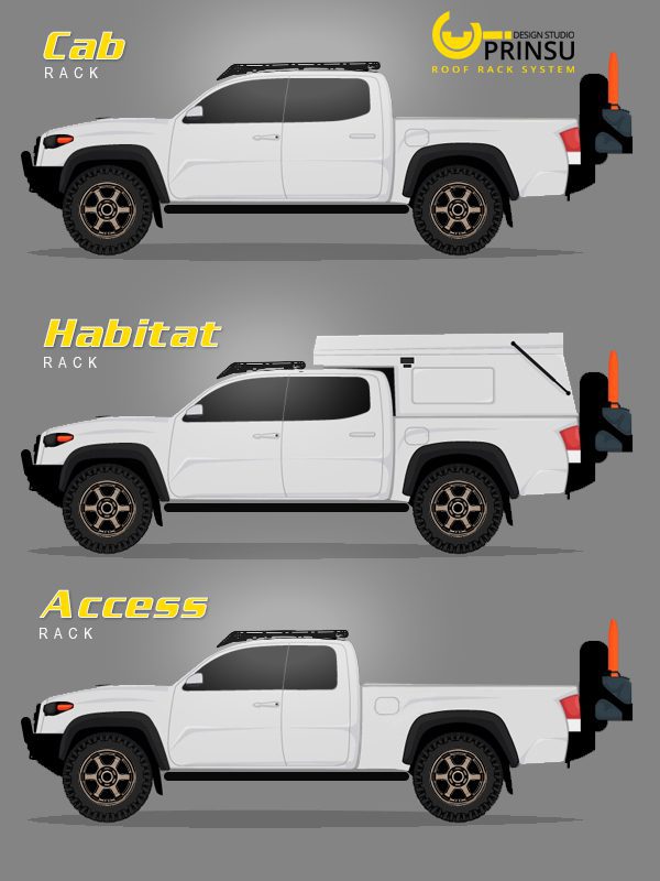 Prinsu 2005-2023 Toyota Tacoma Access Cab Rack