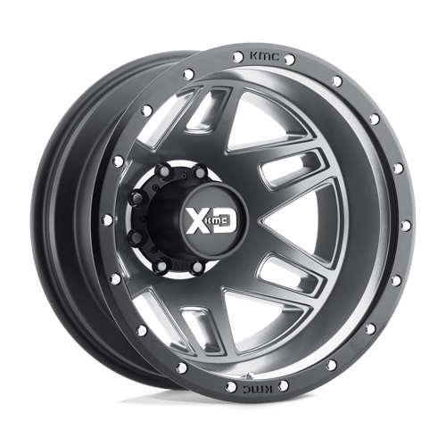 XD Series XD130 MACHETE DUALLY Matte Gray W/ Black Ring 20x7.5 +142 8x165.1mm 121.5mm