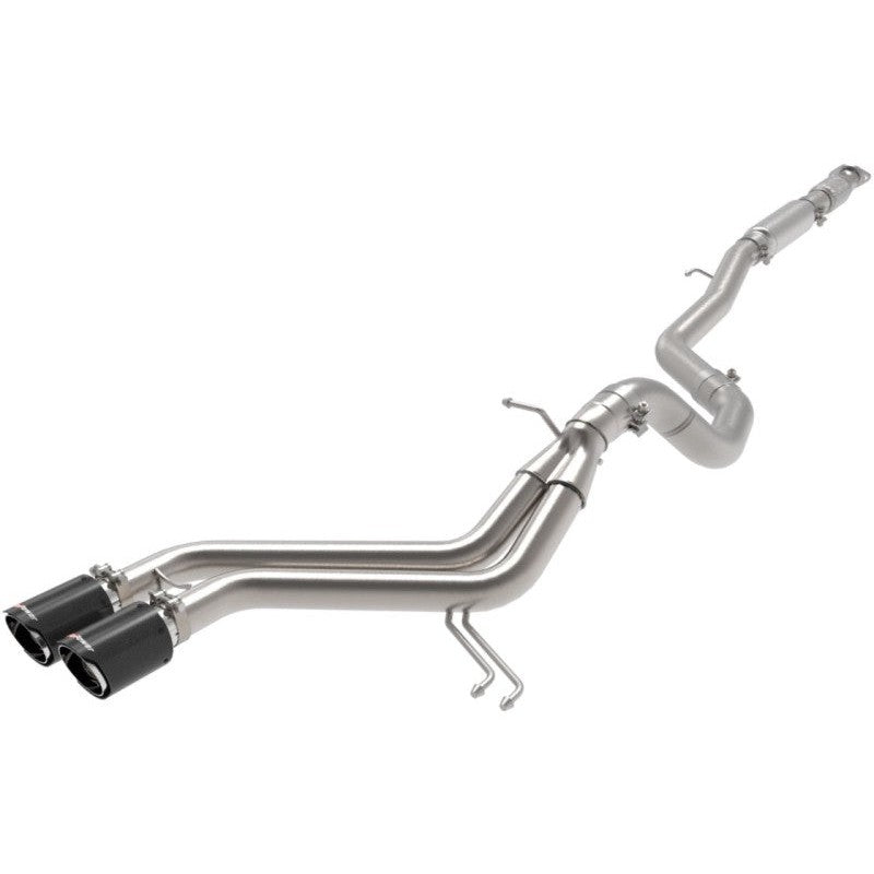 aFe Takeda 2-1/2in to 3in SS-304 Cat-Back Exhaust w/ C/F Tips 13-17 Hyundai Veloster L4-1.6L