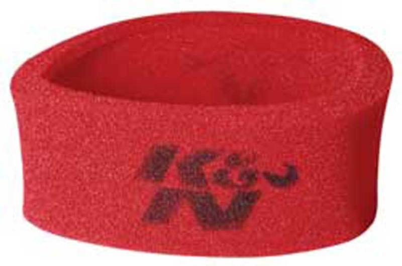 K&N Universal Airforce Pre-Cleaner Air Filter Foam Wrap - Round Straight - Red