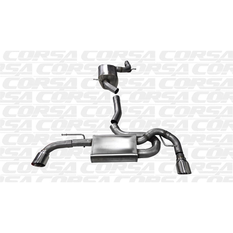 Corsa 10-14 Volkswagen GTI Mk6 Polished Touring 3.0in Cat-Back Dual Exit Polished Pro-Series Tips