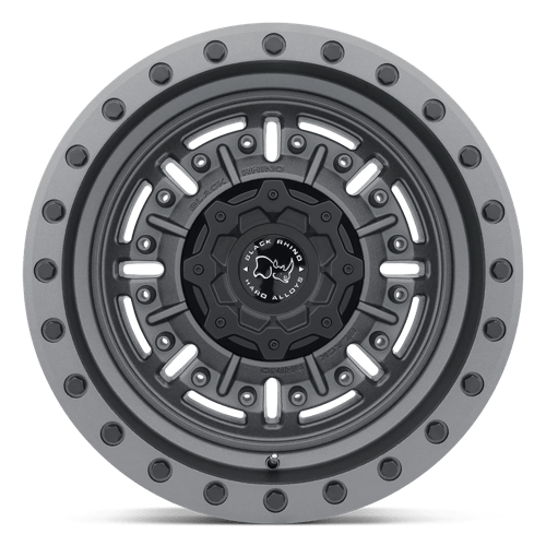 Black Rhino ABRAMS Textured Matte Gunmetal 17x9.5 -18 8x170mm 125.1mm