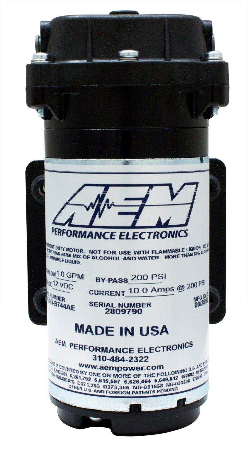 AEM Water / Methanol Injection 6-Amp Recirculation-Style Pump 200psi for One-Gallon Kit **replacemen-Water Meth Components-AEM