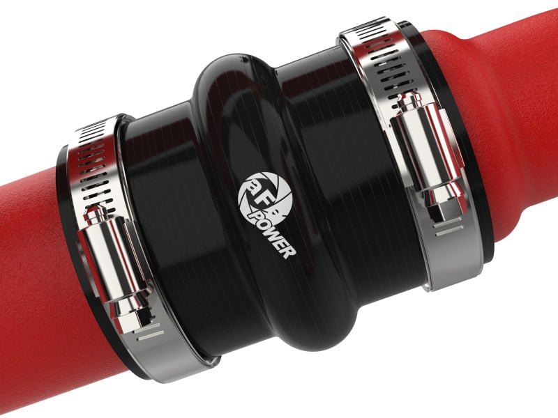 aFe BladeRunner Aluminum Hot and Cold Charge Pipe Kit Red Ford F-150 24-26 V6-2.7L (tt)-Intercoolers-aFe