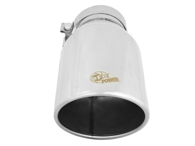 aFe Diesel Exhaust Tip Bolt On Polished 4in Inlet x 6in Outlet x 12in Length - Catback - aFe